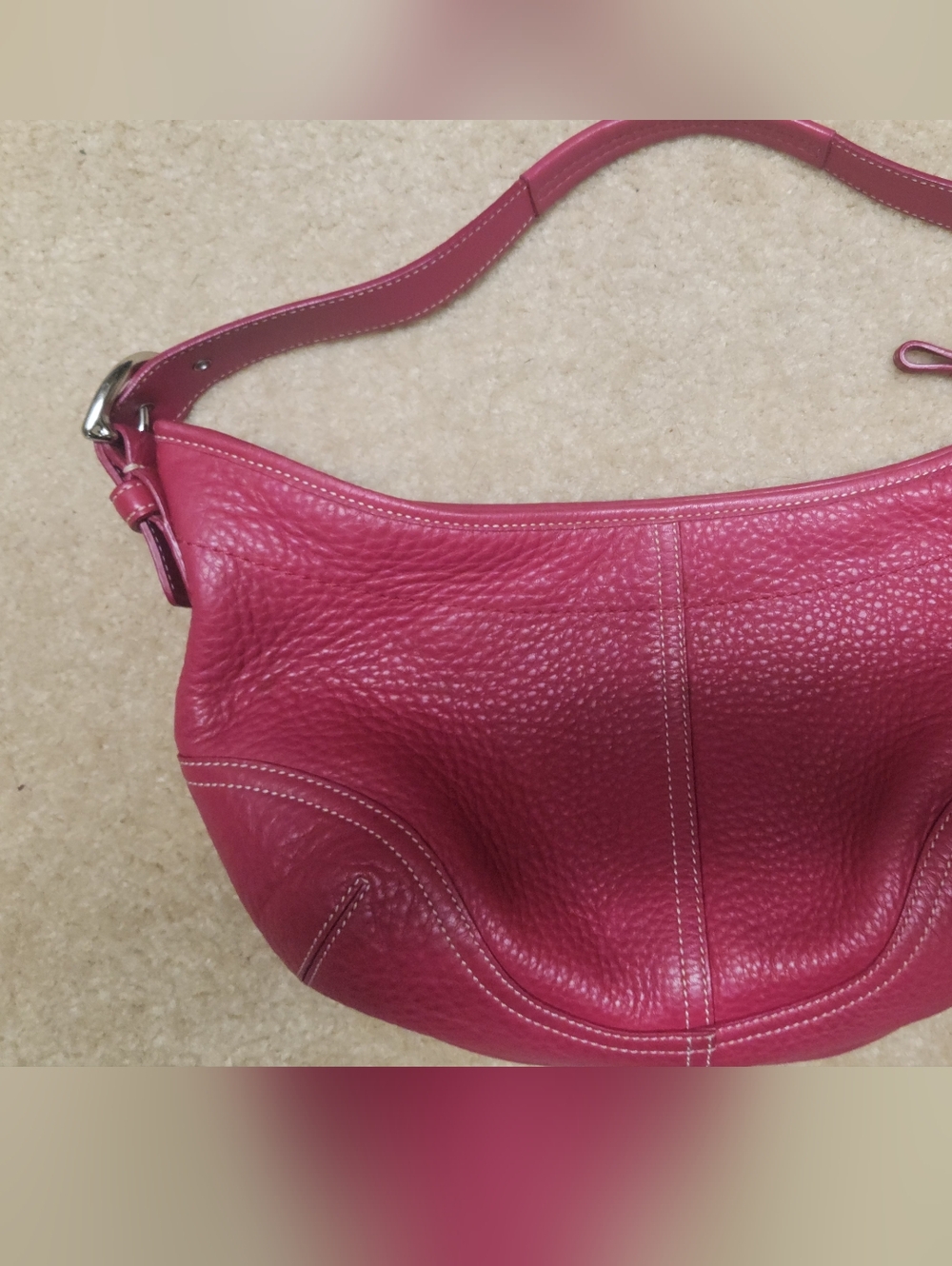 Coach Vintage Pink Leather Shoulder Bag Circa 2004 Great Condition! - Picture 4 of 7